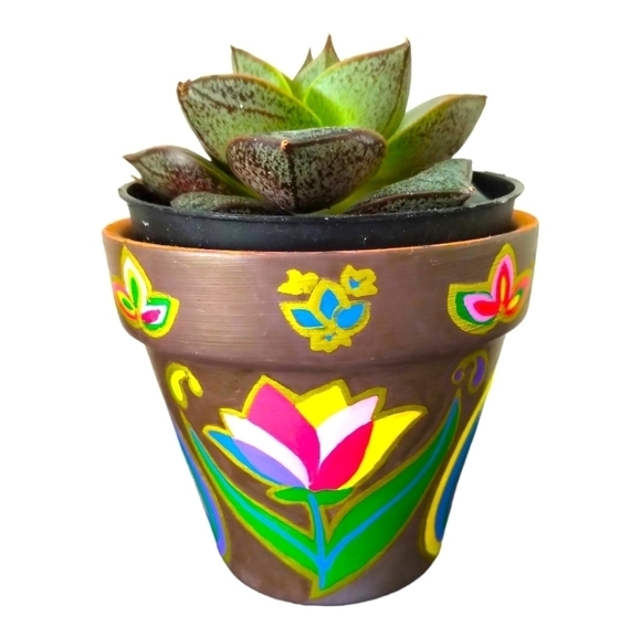 🎨Made to order🖌 Hand Painted Little Terracotta Pot/ Planter/ Vase - Picture 4 of 14